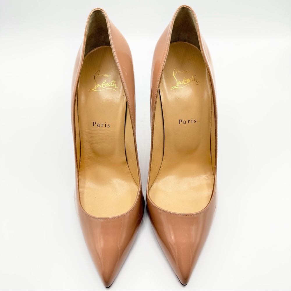 Christian Louboutin Nude Patent Leather 120 mm Stiletto So Kate Heel Pumps